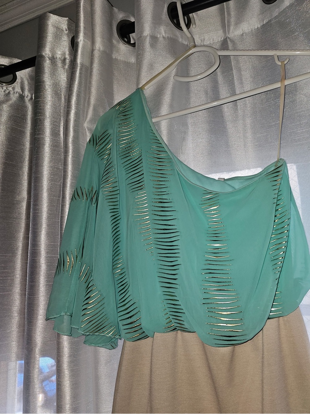 Green Cutout Crop Top Like New